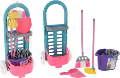 Immagine prodotto di set per la pulizia dei bambini, carrello + accessori, set di 6 pezzi. PH
