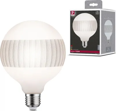 Produktbild von Paulmann LED G125 Ringspiegel Schwarz matt liniert E27