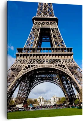 Produktbild von Bild auf Leinwand - Leinwandbild - Einteilig - Turm Paris Eiffle - 50x70cm - Wand Bild - Wanddeko - Wandbilder - Leinwanddruck - Kunstdruck - Wanddekoration - Leinwand bilder - Wandbild - PA50x70-0154