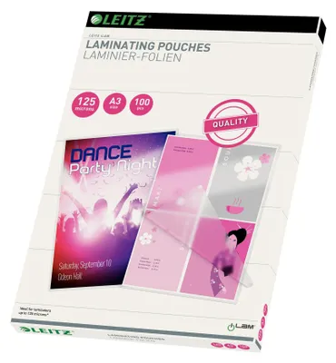 Image de Leitz Standard Gloss Laminating Pouches pochettes de plastification