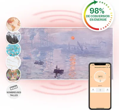 Image de Klarstein Radiateur Infrarouge Mural Intelligent, Chauffage Infrarouge 700W, Panneau Chauffant Infrarouge, APP Mobile, Radiateur Electrique Extra Plat, Salle de Bain, Sans CO2, Faible Conso d'Energie