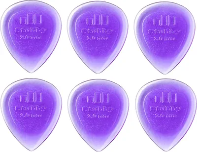 Produktbild von 6x Dunlop Stubby Jazz Plektren - 2,00 mm - hell-purpur