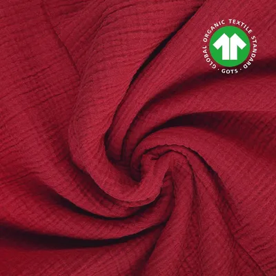 Produktbild von Double gauze Muslin rot (Chilli Pepper)