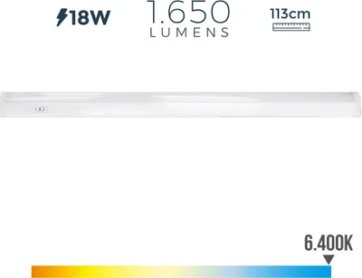 Imagen del producto de Tubo LED de aluminio, color blanco (6400K)