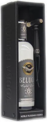 Produktbild von Beluga Gold Line + Ledertasche 700ml 40% Vol.