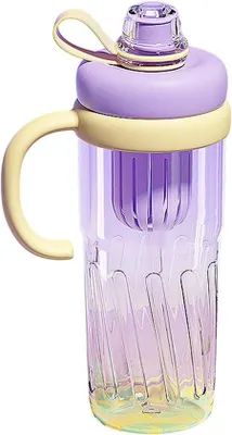 Zdjęcie produktu dla Butelka na wodę, niekapący kubek ze słomką i uchwytem, 950 ml, przenośna, dla kobiet