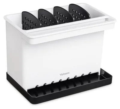 Produktbild von Schwammhalter Caddy Organizer – Platzsparend – Schwarz/Weiß – 1 Stück