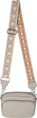 Produktbild von Bauchtasche Crossbody-Bag Umhängetasche Kunstleder Italy-Design L.GREY (53381)