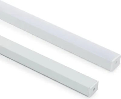 Produktbild von Aluminiumprofil Aufbau für LED Streifen bis 15 mm Weiß 2 m Weiß transluzent