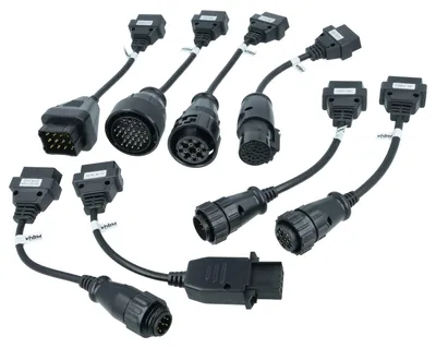 Produktbild von vhbw 8-tlg. OBD Adapter-Set auf OBD2 kompatibel mit Renault 12-Pin LKW - 25 cm