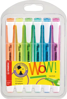 Produktbild von Textmarker - STABILO swing cool - 6er Pack - mit 6 verschiedenen Farben