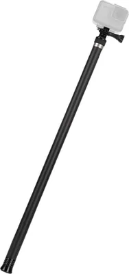 Produktbild von 2,7 m/106 Zoll ultralanger Carbonfaser-Selfie-Stick, leicht, ausziehbar, Handstange, Einbeinstativ, Ersatz fuer GoPro Hero 11/10/9/8/7/6/Hero 5 Black (2018), Ersatz fuer Insta360 One R DJI OSMO Action-Kamera