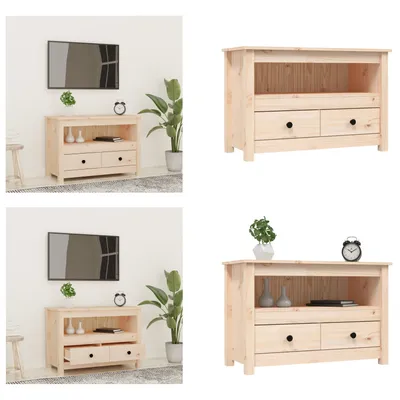 Immagine prodotto di mobile TV vidaXL 79x35x52 cm in pino massiccio - mobile TV - mobile TV - mobile TV in legno - mobili TV