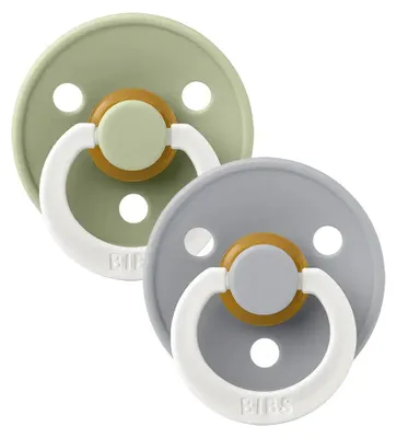 Productafbeelding van Bibs Fopspeen maat 3 - sage/cloud night 2pack (2 stuks)