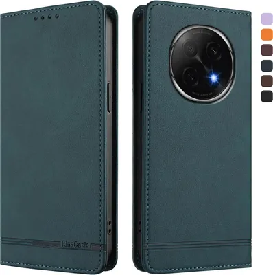 Obrázek produktu pro Pouzdro pro Oppo F29 Pro, retroPolyuretankožené flip pouzdro s stojánkem a přihrádkami na karty Zelený