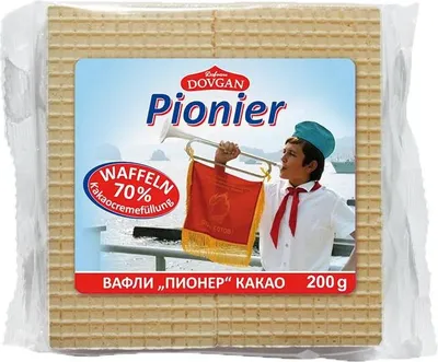 Produktbild von DOVGAN "Pionier" Waffeln mit Kakaofüllung 200g