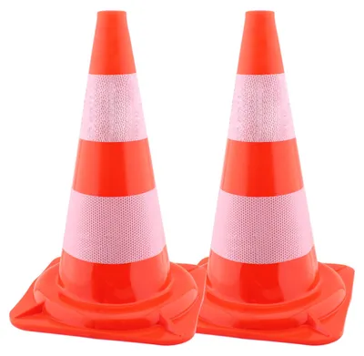 Produktbild von Verkehrspylon Pylon Hütchen Verkehrsleitkegel Warnkegel Markierungskegel Absperrkegel Warnbake Leitpfosten Lübecker Hut Parcours 2 Stück