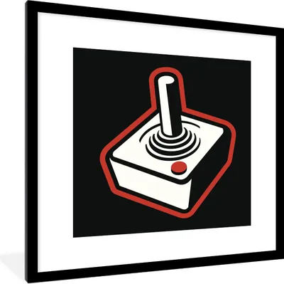 Produktbild von MuchoWow® Gerahmtes Poster Gaming - Game Controller - Schwarz 40x40 cm - Poster mit Schwarzem Bilderrahmen Wandposter Rahmen Foto Bilder - Poster - Plakat im Rahmen
