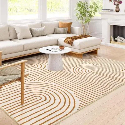 Produktbild von Außenteppich Wasserdicht - Terrassenteppich mit Antirutsch-Silikon - Geometrisches Muster