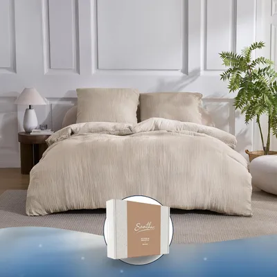 Obrázok produktu pre Sada posteľnej bielizne Mousseline, 100% bavlna, rozmer 200x220 cm, 2 vankúšové obliečky 80x80 cm, nežehliaca