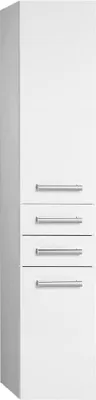 Imagen del producto de Aqualine VEGA, armario alto con cesto para ropa, 40x184x31 cm, blanco