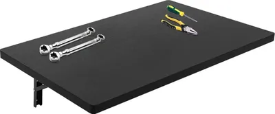 Immagine prodotto di Tavolo pieghevole da parete - Scrivania - 81x45,5 cm - Acciaio e legno - Capacità di carico 250 kg - Ideale per cucina, ufficio domestico e ufficio