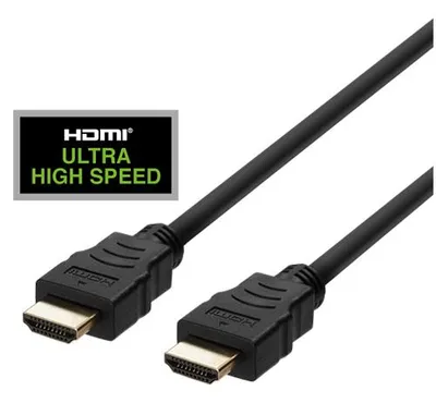 Image de DELTACO Câble HDMI ULTRA High Speed, 48Gbps, 2m, noir