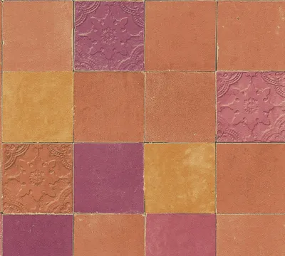 Produktbild von Livingwalls Fliesentapete New Walls Finca Home Vliestapete orange rot 10,05 m x 0,53 m
