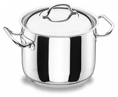 Topf 32 cm, 13,5 L, Edelstahl, poliert, mit Deckel