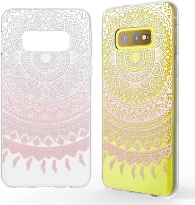 Produktbild von NALIA Hülle für Samsung Galaxy S10e, Motiv Handyhülle Silikon Case Schutz Cover Mandala Pink