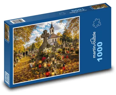 Produktbild von Puzzle 1000 Kerzen am friedhofskirche - martinpuzzle