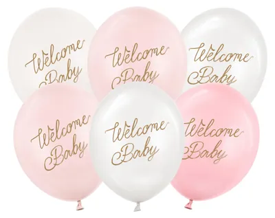Produktbild von PartyDeco SB14P-342-081-6, Spielzeugballon, Latex, Pink, Weiß, Einfarbig, Geburtstag, Universal