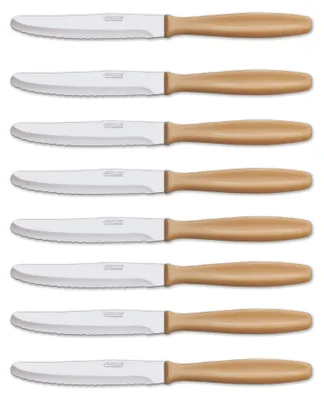 Immagine prodotto di Set di coltelli da tavola Arcos Nitrum, 8 pezzi, con seghettatura, colore giallo, lunghezza lama 105 mm