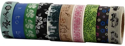Produktbild von Washi Tape - Sortiment, B 15 mm, 10x10m