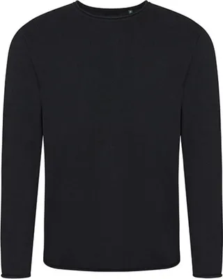 Image de Ecologie EA060 | Homme Arenal Knit Sweater / 70% Coton Régénéré - Couleur : Black - Taille : XXL
