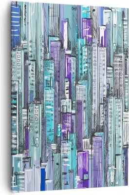 Produktbild von Bild auf Leinwand - Leinwandbild - Einteilig - Abstraktion modern - 70x100cm - Wand Bild - Wanddeko - Wandbilder - Leinwanddruck - Wanddekoration - Leinwand bilder - Wandbild - PA70x100-3857