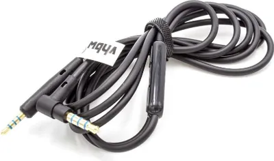 Produktbild von vhbw Audio AUX Kabel kompatibel mit Bose QuietComfort QC35 Kopfhörer - Audiokabel 3,5 mm Klinkenstecker, Mikrofon, Rufannahme-Taste, 150 cm Schwarz