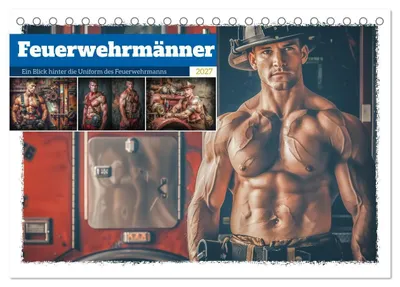 Produktbild von Feuerwehrmänner (Tischkalender 2027 DIN A5 quer), CALVENDO Monatskalender