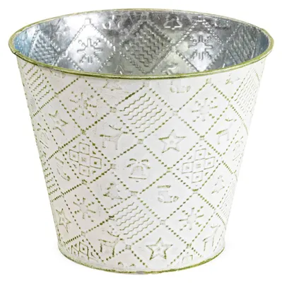 Immagine prodotto di Vaso per piante rotondo, verde Ø 10x9 cm, fioriera in metallo