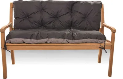 Produktbild von Gartenbankauflage 110x50x50, Bankauflage Schwarz, Gartenkissen, Schaukelkissen, bankkissen outdoor, Outdoor kissen, Kissen mit Rückenlehne
