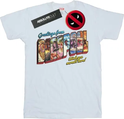 Image de Marvel - T-shirt "Deadpool Greetings" pour homme BI22901 (M) (Blanc)