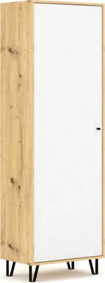 Produktbild von "Bilbao" Hoher Schrank für den Flur Artisan Eiche Weiß Matt 63,4 x 40 x 194,6 cm