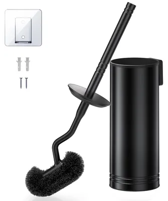 Image de Porte-brosses WC en acier inoxydable – Fixation murale sans perçage