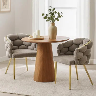 Produktbild von Stuhl Alsen Gold Braun, Metallgestell, B60xH80xT68 cm, Sitzhöhe 49 cm, bis 140 kg