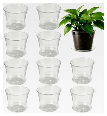 Produktbild von Anzuchttöpfe für Pflanzen - Transparente Pflanzgefäße mit Nährstoffversorgung für Garten und Innenbereich