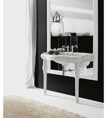 Productafbeelding van Kerasan RETRO keramische voetjes voor wastafel, model 105001, plat, 1 stuk, wit