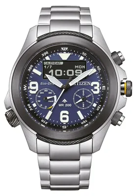 Immagine prodotto di Citizen JV1006-51L Promaster Eco-Drive Solar Orologio da uomo AnaDigi acciaio/blu
