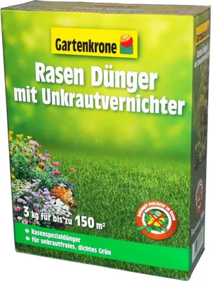 Produktbild von 3kg Gartenkrone Rasendünger mit Unkrautvernichter