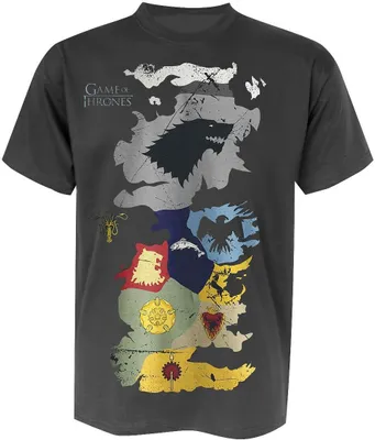 Produktbild von Game of Thrones TShirt Westeros Wappen-Karte XL