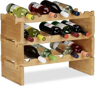 Produktbild von Stapelbares Weinregal aus Bambus